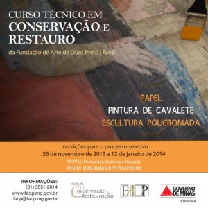 Curso Técnico em Conservação e Restauro Ouro Preto
