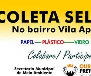 Coleta Seletiva Bairro Aparecida em Ouro Preto Ouro Preto